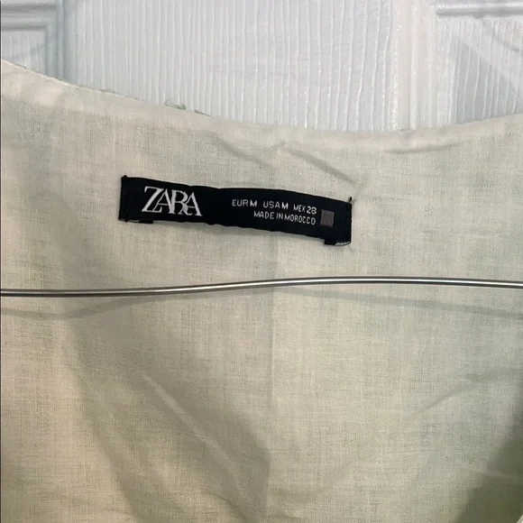 Zara Tweed Vest in Green and White with Gold Accents - Picture 2 of 6